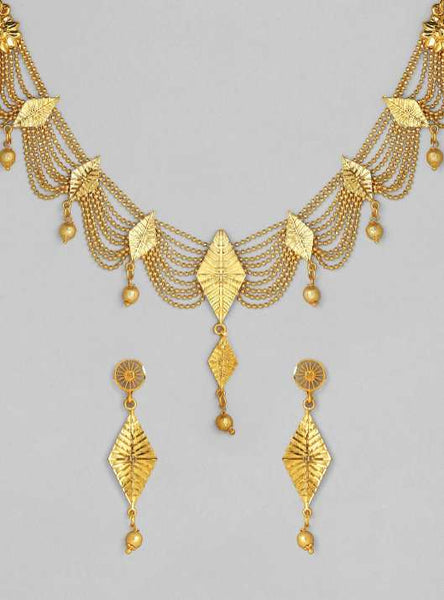 Gold-Plated Handcrafted Jewelry Set VitansEthnics