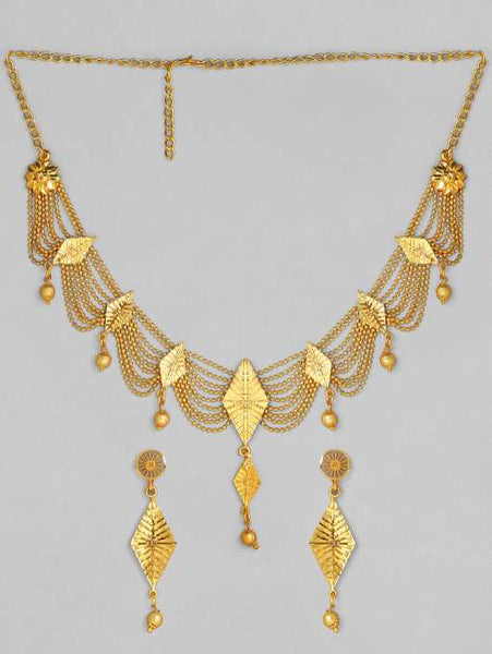 Gold-Plated Handcrafted Jewelry Set VitansEthnics
