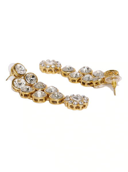 Gold-Plated Stone Studded Ethnic Jewelry Set VitansEthnics