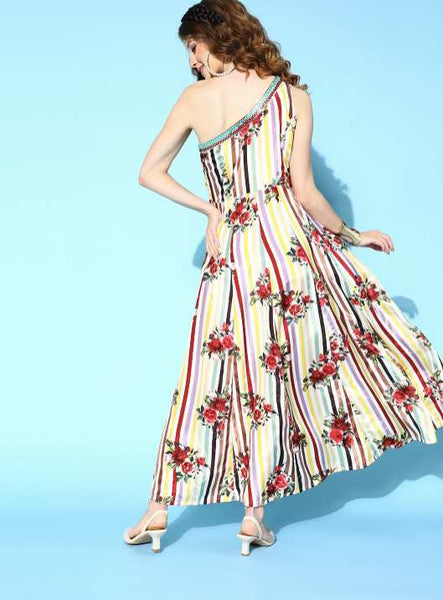 Classic White Floral All in the Details Dress VitansEthnics