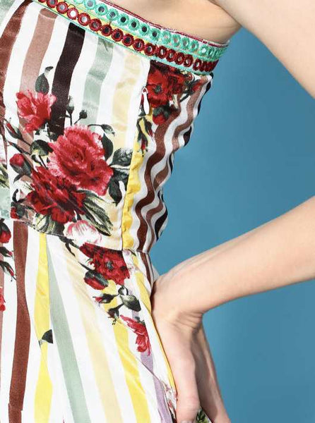 Classic White Floral All in the Details Dress VitansEthnics
