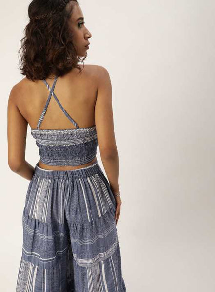 Crop Top With Sharara Pants Co-Ord Set vitansethnics