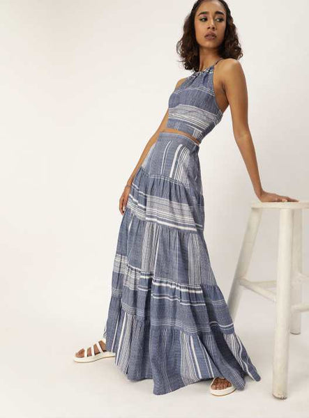 Crop Top With Sharara Pants Co-Ord Set vitansethnics