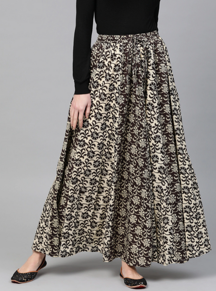 Printed Flared Maxi Skirt VitansEthnics
