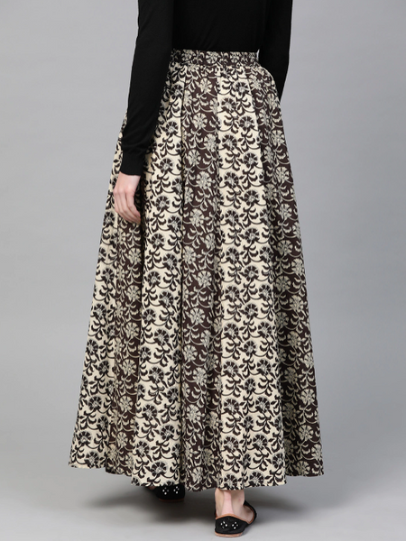 Printed Flared Maxi Skirt VitansEthnics