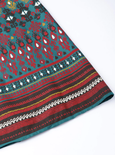 Rayon Printed Flared Maxi Skirt VitansEthnics