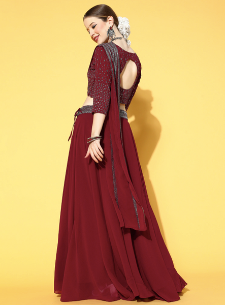 Embroidered Ready to Wear Lehenga Choli with Dupatta vitansethnics