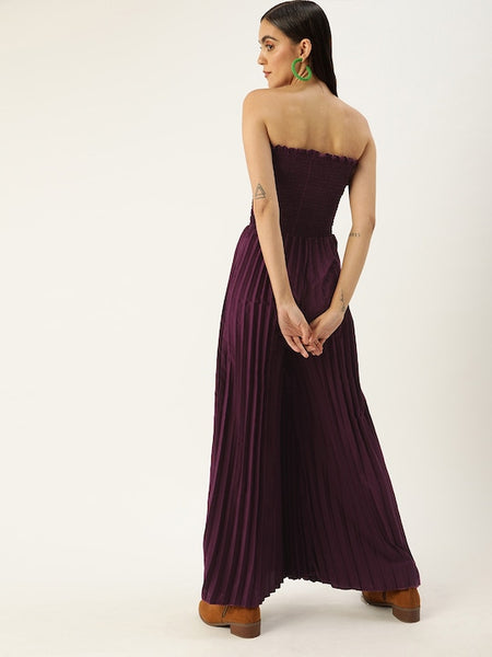 Accordion Pleated Smocked Jumpsuit VitansEthnics