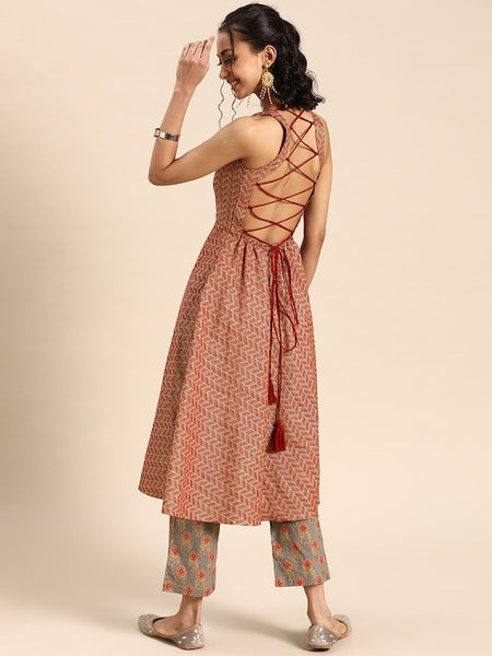 Designer Backless Kurti Set For Women vitansethnics