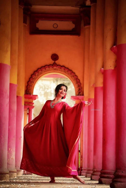 Anarkali Kurta With Dupatta Set vitansethnics