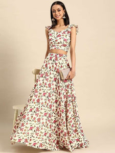 Crop top with floral skirt sale