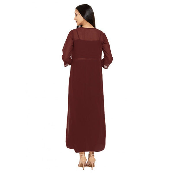 Sequin Crop Top With Dhoti Pants And Long Jacket Indowestern Set vitansethnics