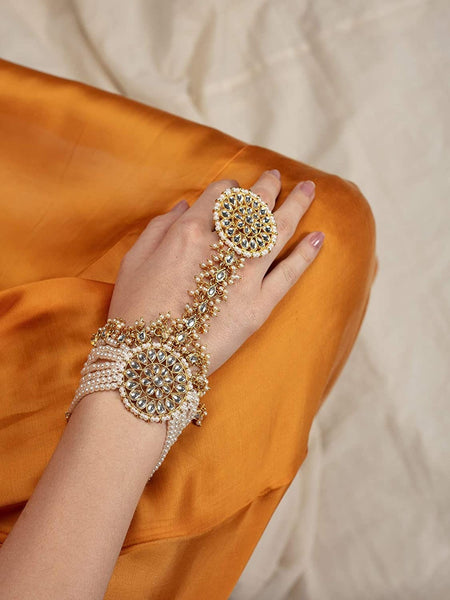 Hand harness For Women, Haath Phool, Bracelet With Adjustable Ring, Indian Ethnic Traditional Haath Phool, Bridal Jewelry VitansEthnics
