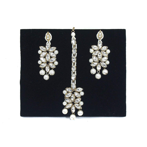 Indian Bollywood Traditional Party Wear Bridal Wedding Jewelry Set, Pearl Necklace with Earrings Maang Tikka Long Multi Layer, Jewellery Set VitansEthnics