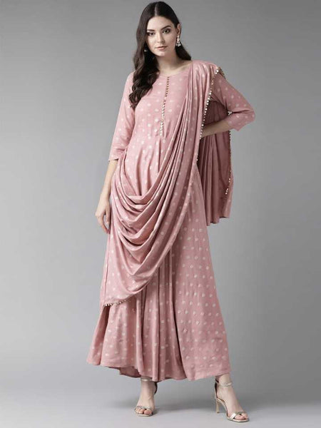 Indian Anarkali Kurti With Attached Dupatta vitansethnics