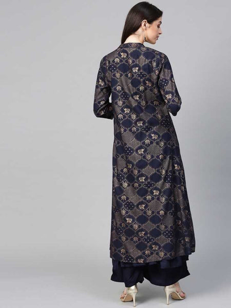 Indian Kurti Palazzo Pants With Jacket Set vitansethnics