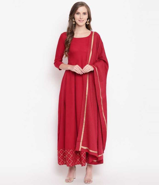 Anarkali Kurta With Dupatta Set vitansethnics