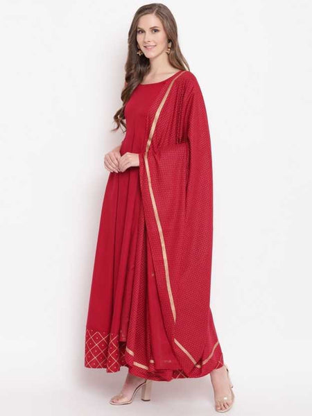 Anarkali Kurta With Dupatta Set vitansethnics