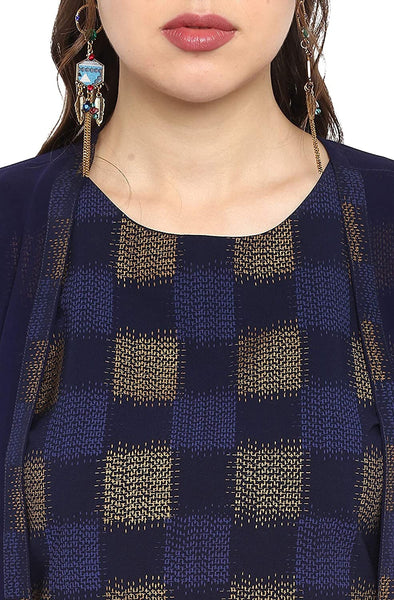 Printed Crop Top With Palazzo Pants And Shrug Set vitansethnics