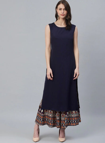 Kurti With Palazzo And Jacket Set vitansethnics