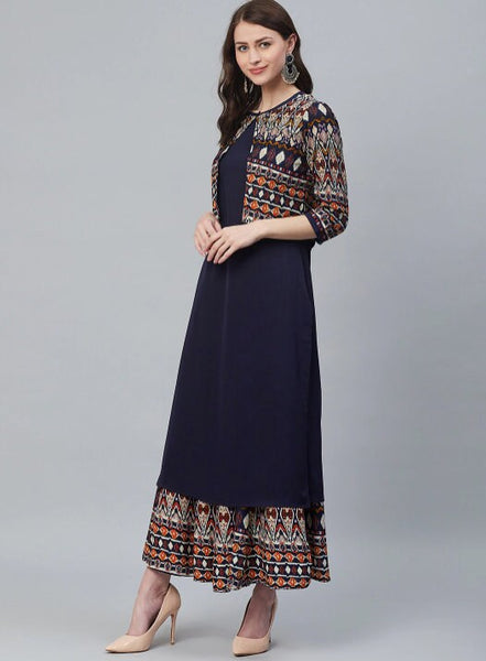 Kurti With Palazzo And Jacket Set vitansethnics
