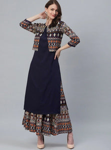 Kurti With Palazzo And Jacket Set vitansethnics