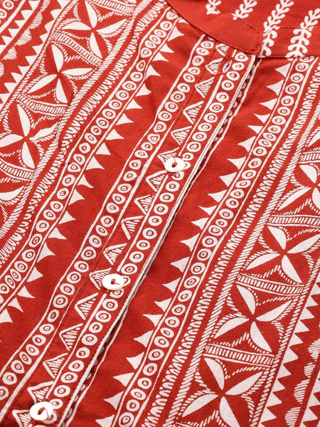 Printed Crop Top with Palazzo and Shrug VitansEthnics