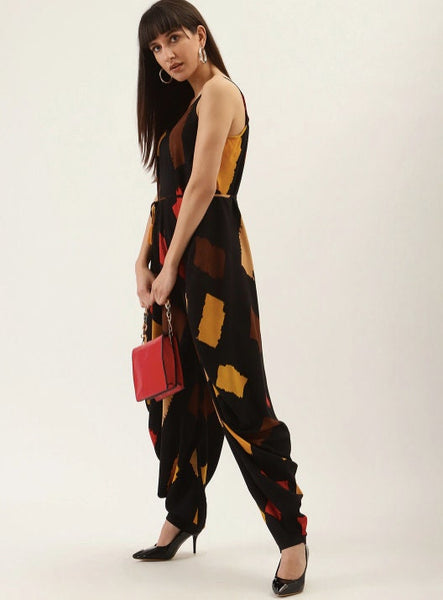 Quirky Print Indian Dhoti Jumpsuit VitansEthnics