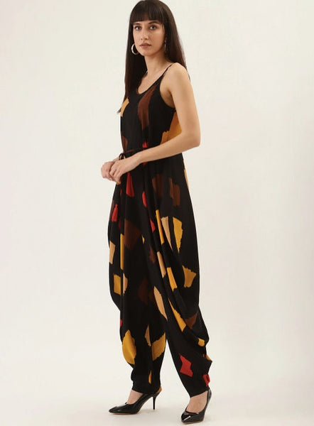 Quirky Print Indian Dhoti Jumpsuit VitansEthnics