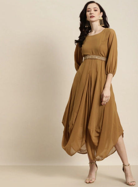 Designer Embroidered Belted Dhoti Dress VitansEthnics