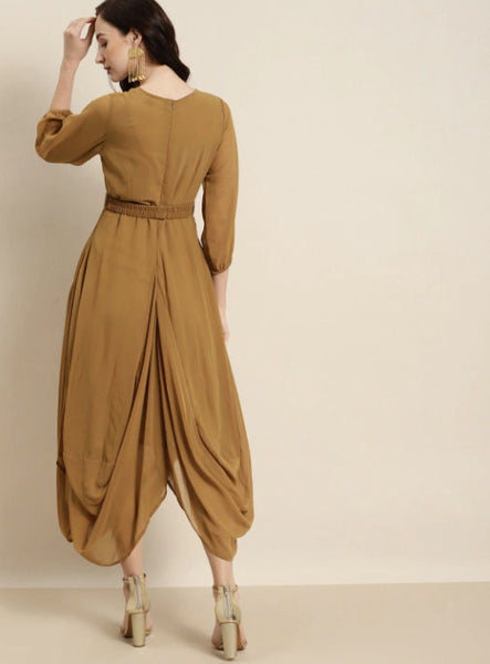 Designer Embroidered Belted Dhoti Dress VitansEthnics