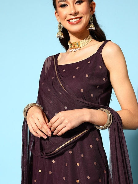 Designer Short Kurti With Sharara Pants & Dupatta For Women, Indo Western Outfit, Indian Dress For Women, Sharara Suit Set, Indian Suit Set VitansEthnics