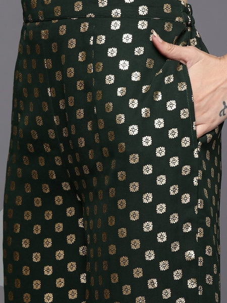 Green & Golden Printed Co-Ord Set VitansEthnics