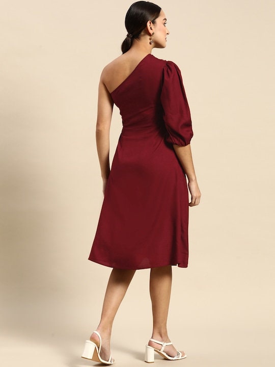 Punit Balana - One shoulder dress - Melange Singapore - Indian designer Wear