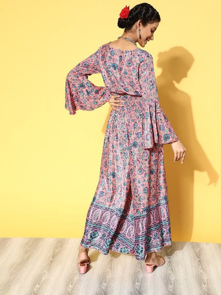 Indian Crop Top With Palazzo Set VitansEthnics