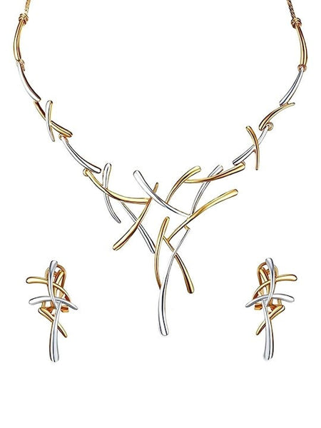 Gold Plated & Silver Toned Jewellery Set VitansEthnics