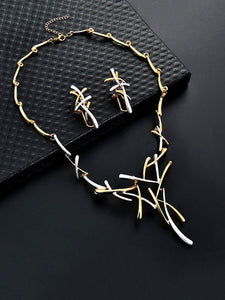 Gold Plated & Silver Toned Jewellery Set VitansEthnics