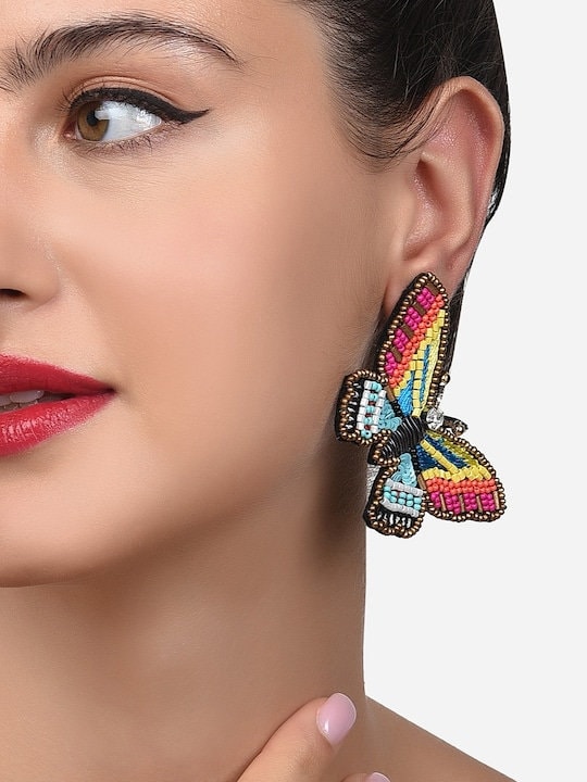 Multicolored Contemporary Ear Cuff Earrings VitansEthnics