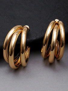 Gold-Plated Handcrafted Hoop Earrings VitansEthnics
