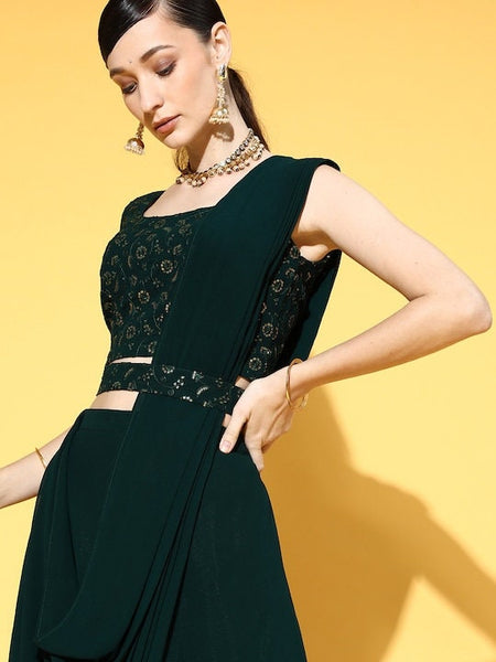 Designer Indian Crop Top With Skirt And Dupatta Set, Indian Blouse With Skirt Set, Indo Western Dress For Women, Indian Dress, Lehenga Choli VitansEthnics