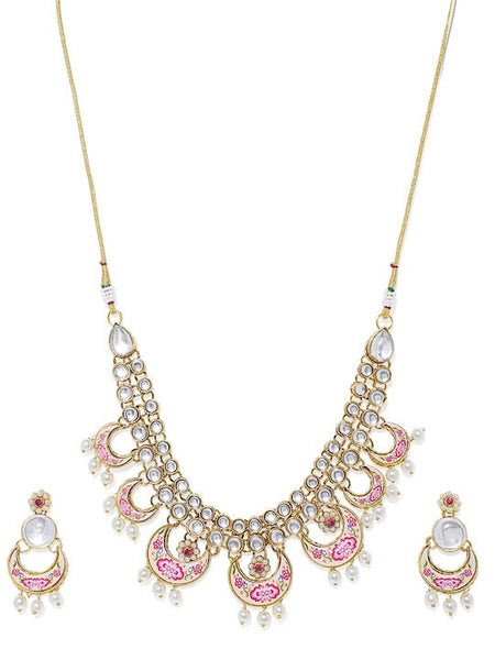 Gold-Toned Kundan Mesmerising Traditional Jewellery Set VitansEthnics