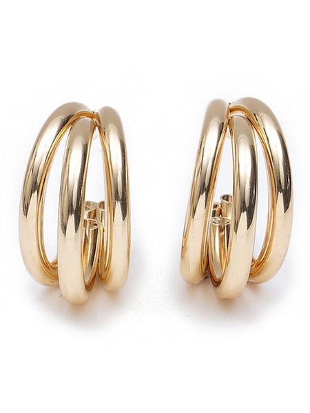 Gold-Plated Handcrafted Hoop Earrings VitansEthnics
