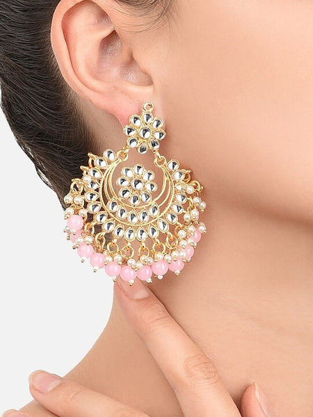 Women Set of 2 Traditional Chandbali Earrings, Ethnic Jhumka, Indian Earrings For Women, Dangle Earrings, Bollywood Style VitansEthnics