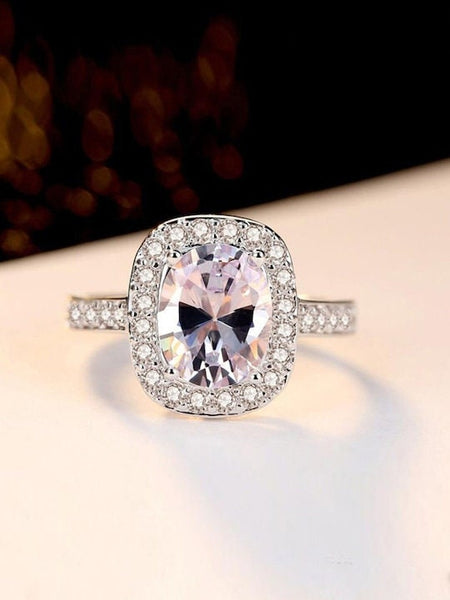 Silver Plated White Crystal Studded Adjustable Finger Ring, Engagement Ring For Women, Contemporary Rings, Indian Jewelry, Elegant Ring VitansEthnics