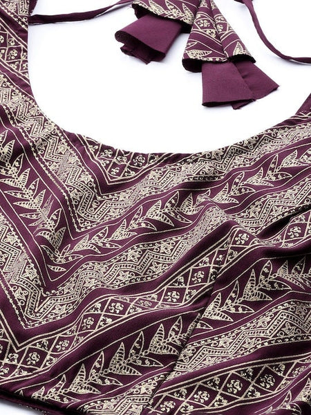 Printed Sequin Foil Print Ready to Wear Lehenga & Blouse With Dupatta, Indo Western Set for women, Indian Wedding wear outfit, Lehenga Choli VitansEthnics
