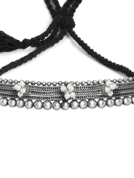 Oxidised Silver-Plated Choker VitansEthnics