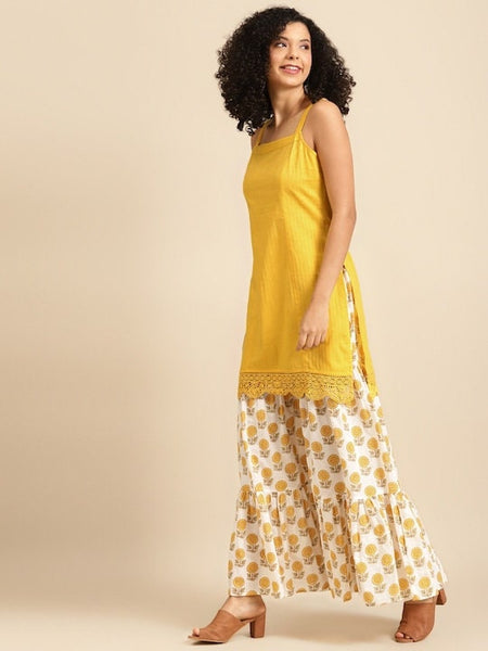 Short Kurti With Sharara Pants Set VitansEthnics