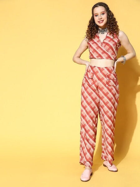 Designer Indian Crop Top With Palazzo Set, Indian Blouse With Palazzo Set, Indo Western Dress For Women, Indian Dress, Indian Co-ord Set VitansEthnics