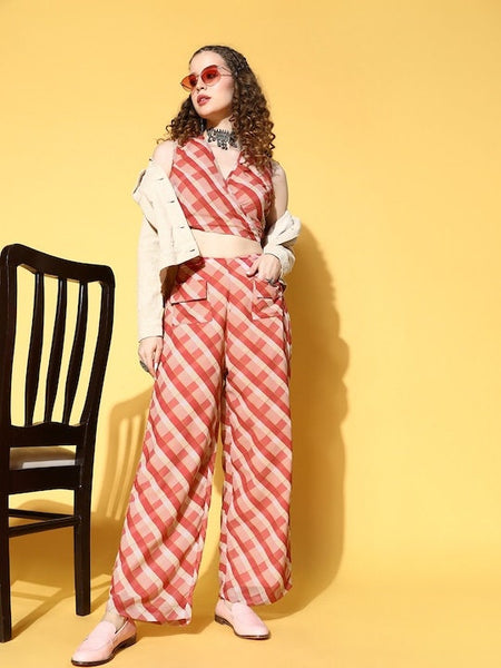 Designer Indian Crop Top With Palazzo Set, Indian Blouse With Palazzo Set, Indo Western Dress For Women, Indian Dress, Indian Co-ord Set VitansEthnics