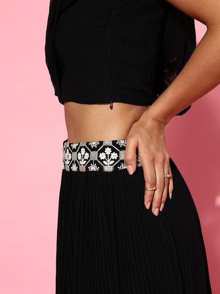 Indian Embroidered Sequin Crop Top With Skirt Set, Indian Blouse With Skirt Set, Indo Western Dress For Women, Indian Dress, Lehenga Choli VitansEthnics